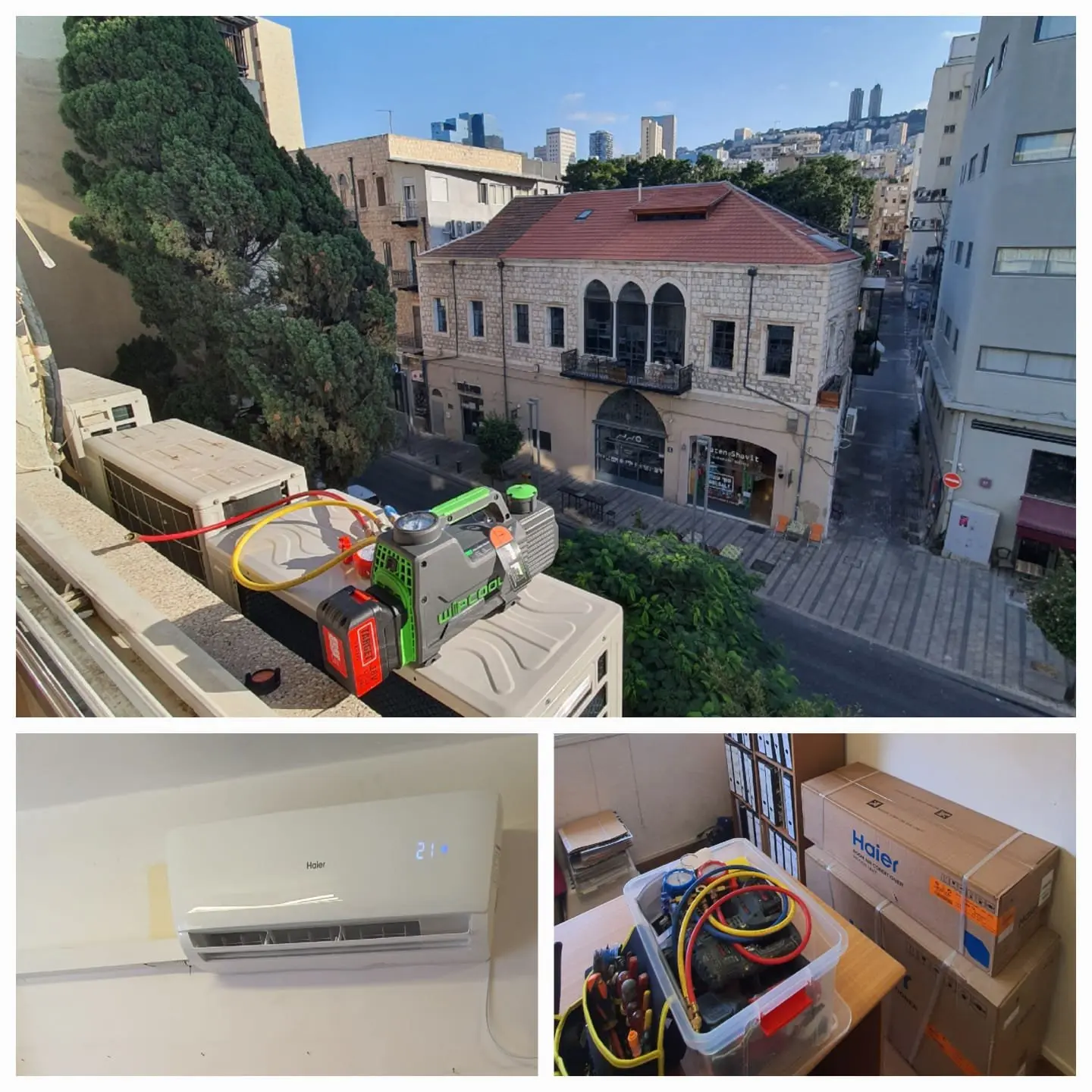 טכנאי מזגנים בפעולה - אייר לייק
