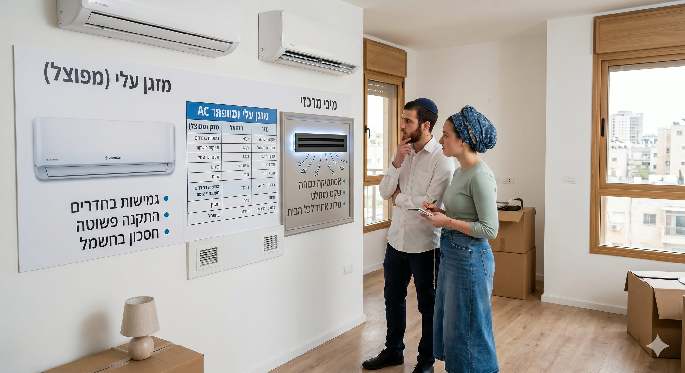 מזגן מיני מרכזי או מזגן עילי