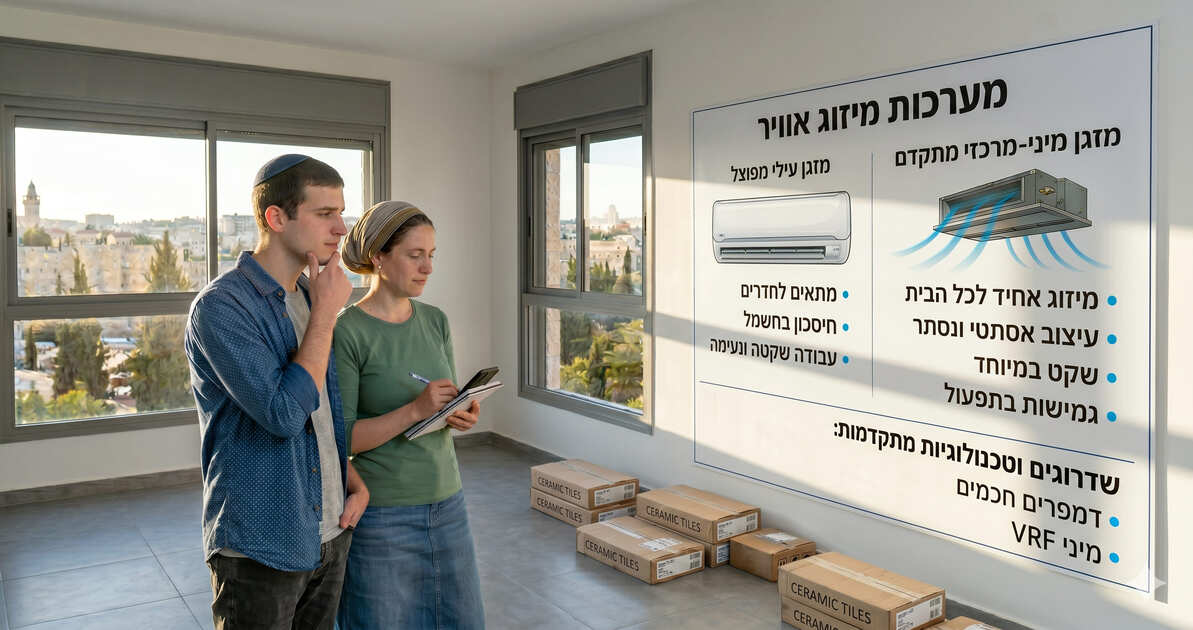 מזגן מיני מרכזי או עילי
